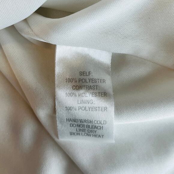 Lulus White Knit Lace Bodice Minimalist Summer Cap Sleeve Shift Dress M - Picture 6 of 10